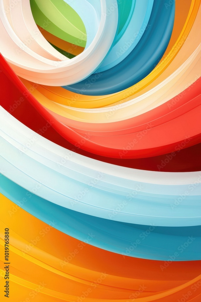 Aufkleber vibrant abstract composition featuring colorful swirls and smooth curves. a dynamic blend of hues cr