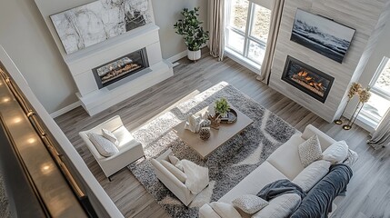 Stylish Modern Living Room Showcase with Vibrant Colors and Vivid Decor for Contemporary Home Interiors and Interior Design Inspiration