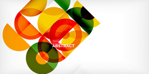 Colorful circle abstract background. Template for wallpaper, banner, presentation, background