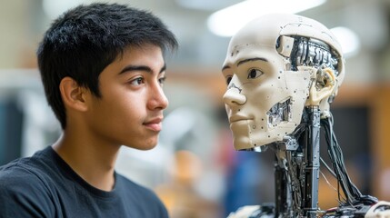 Innovative Latino teen uses robots for human enhancement Increases physical ability and helps with mobility