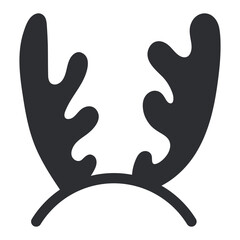 Head band. Reindeer horn. Decoration. Hand drawn illustration on white background.