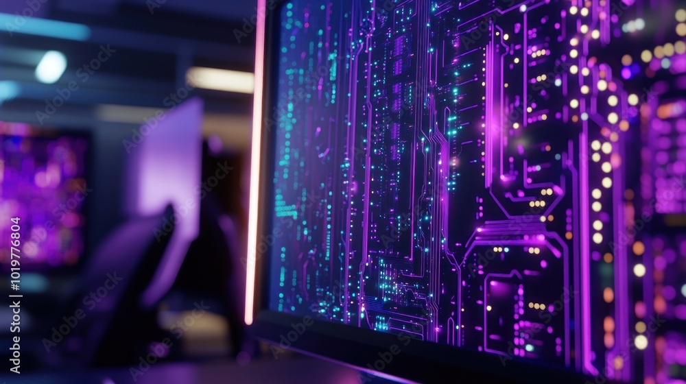 Poster digital circuitry on a computer screen