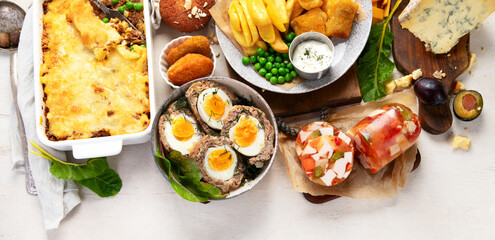 Traditional British food.