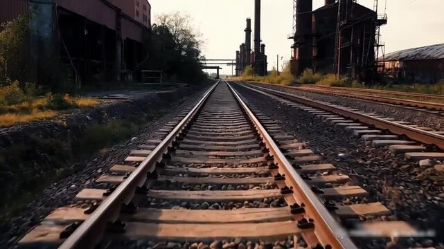 Industrial sites ,railway track with gritty textures