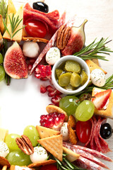 Christmas wreath of holiday appetizer.