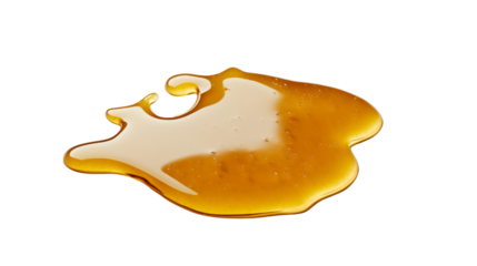 Sweet honey spill on surface, showcasing its rich golden color and smooth texture. glossy appearance highlights its natural allure and deliciousness