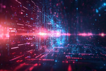 Digital Technology background of data and network