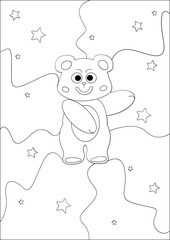 A cute bear funny coloring book provide hours of coloring fun for children. To color, Suitable for little kids and toddlers 