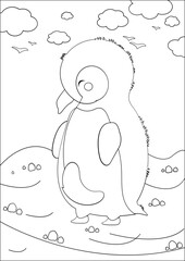 A cute penguin funny coloring book provide hours of coloring fun for children. To color, Suitable for little kids and toddlers 