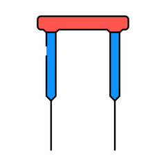 hoop croquet game line icon vector. hoop croquet game sign. isolated symbol illustration