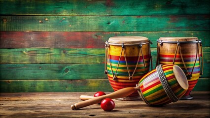 Traditional reggae instruments like drums and maracas , reggae, music, percussion, Caribbean, rhythm, culture