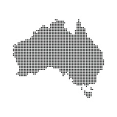map of Australia dotted vector design