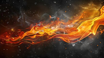 Minimalist Design on Flame Background - a striking and unique visual. The minimalist yet captivating design stands out against the fiery flame backdrop.