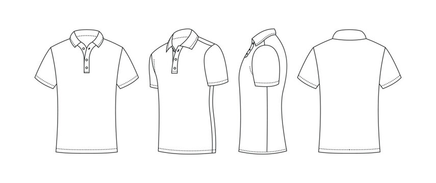 polo golf shirt template vector design