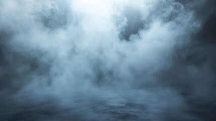 Fototapeta premium Smoke black ground fog cloud floor mist background 