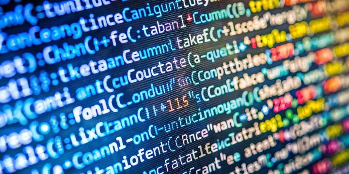 Close up view of HTML code with tags and syntax highlighting, HTML, code, programming, web development, syntax, markup