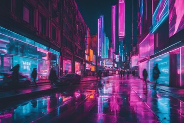 Obraz premium night view of the city