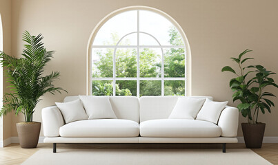 Fototapeta premium Minimalist Modern Interior design, 3d rendering