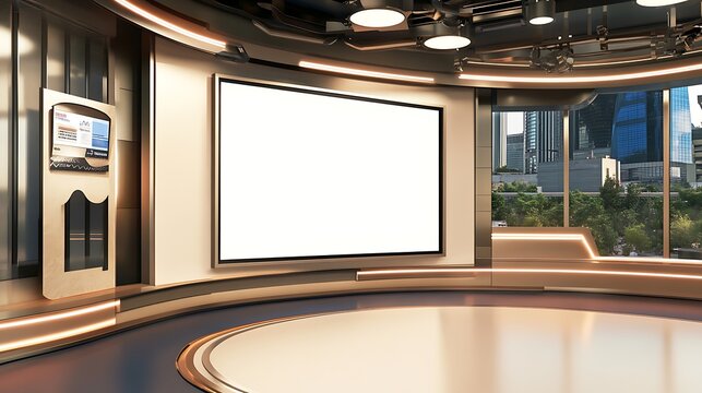 Modern Studio Setup for Broadcasting