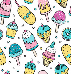 cute Ice cream pattern