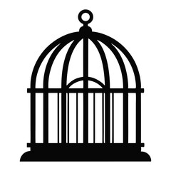 Bird Cage Silhouette SVG, Cricut, Silhouette Cut File