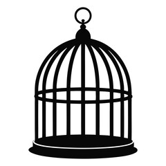  Bird Cage Silhouette SVG, Cricut, Silhouette Cut File
