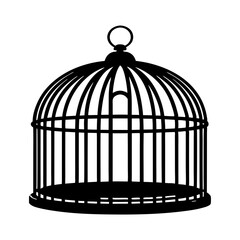 Bird Cage Silhouette SVG, Cricut, Silhouette Cut File