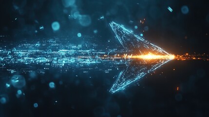 Arrow, stock market business economy and global inflation