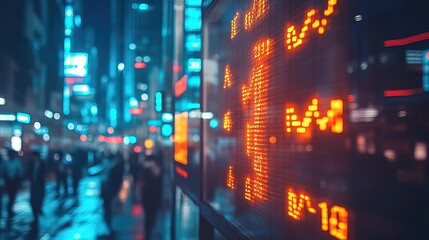 Fototapeta premium Arrow, stock market business economy and global inflation