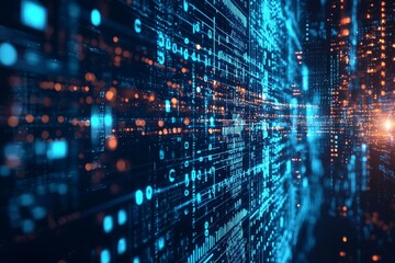 Obraz premium Digital Technology background of data and network