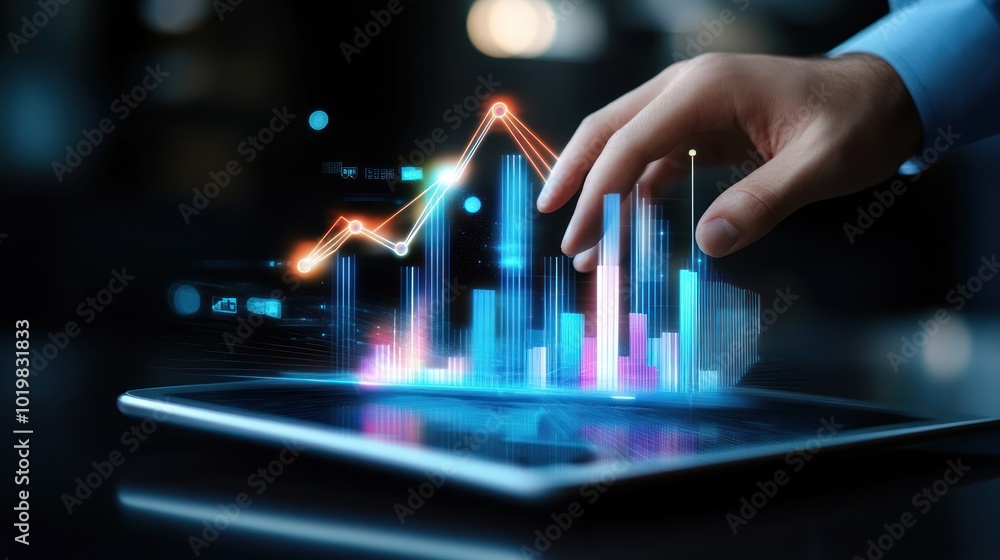 Poster digital data analysis on tablet
