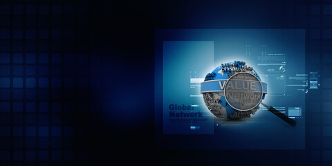 3d illustration business value concept
