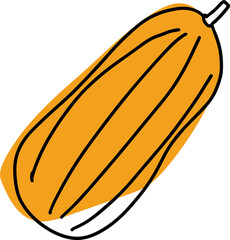 The pumpkin drawing image for Thanksgiving concept