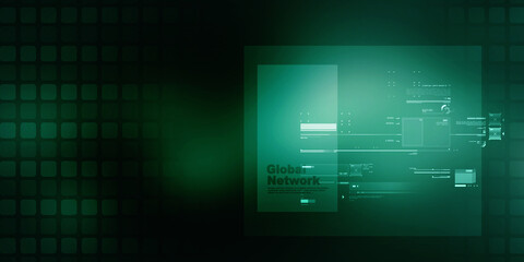 2d illustration Abstract futuristic electronic circuit technology background