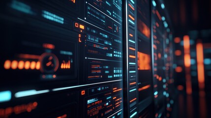 Obraz premium Futuristic Server Room