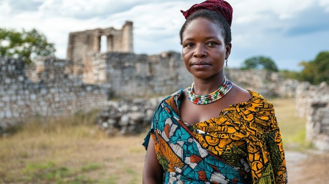 Serene Portrait of a Zimbabwean Woman in Nature