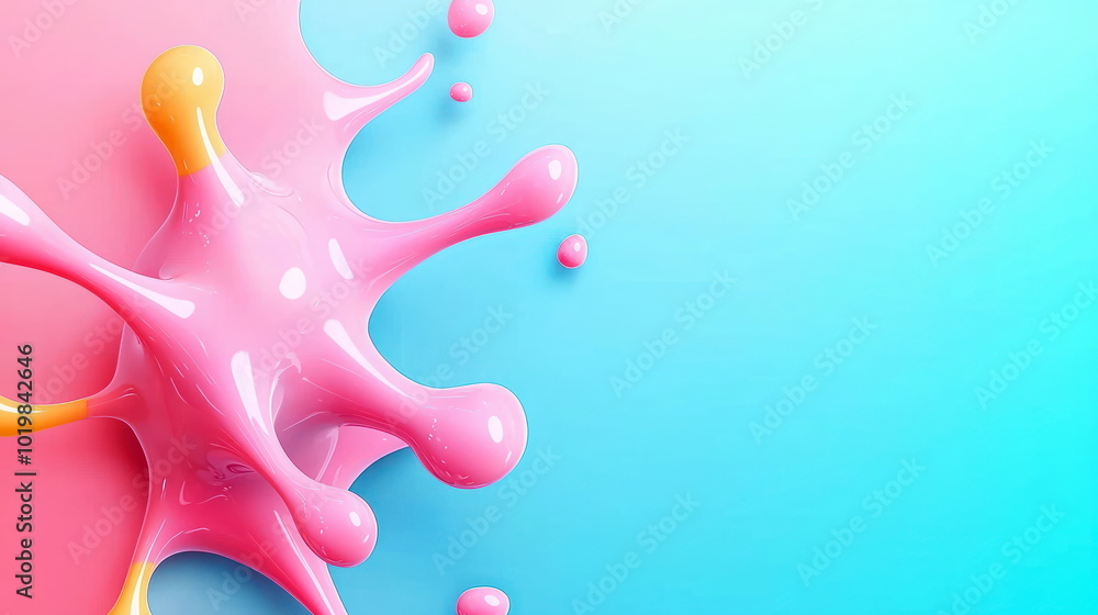 Poster vibrant abstract splash creative art with bright colors and fluid dynamics
