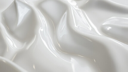 Fototapeta premium White flowing fabric folds with a smooth texture