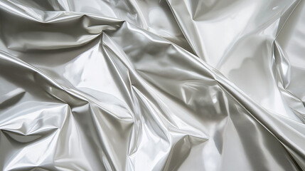 Obraz premium White flowing fabric folds with a smooth texture