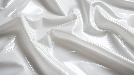 Obraz premium White flowing fabric folds with a smooth texture