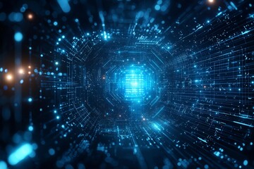 Digital Technology background of data and network