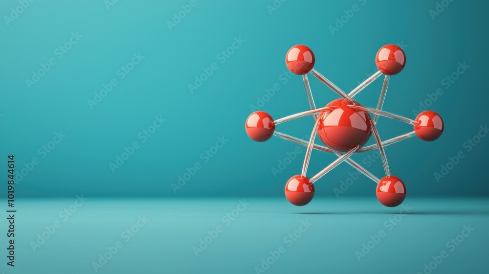 Aufkleber exploring abstract atom models in genetic science a visual representation of molecular structures