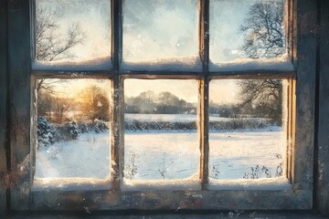 Naklejka premium window in the window