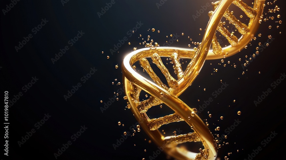 Poster abstract design of dna molecule a glimpse into genetic science