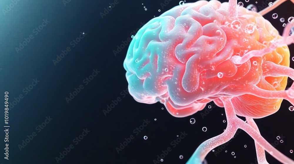Poster Exploring the Human Brain A Fusion of Neural Networks and Cognitive Function on a Dark Canvas