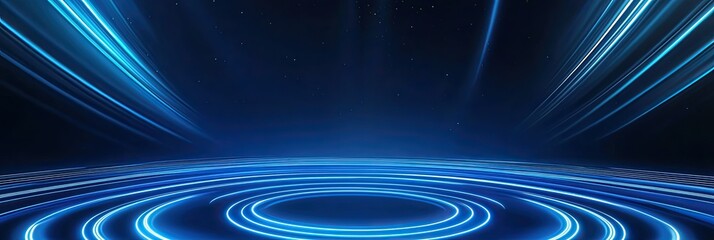 Blue Spiral Light Technology Business Abstract Background