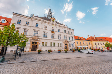 Naklejka premium Baroque residences in Valtice castle. Lednice and Valtice Cultural Landscape, South Moravian region. Czech republic.