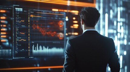 Businessman Analyzing Data