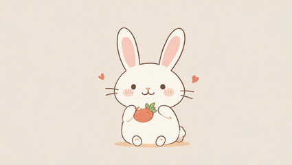 Fototapeta premium easter bunny with eggs