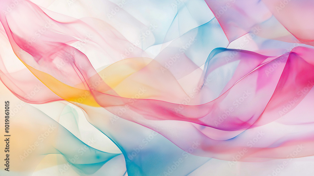 Aufkleber abstract pastel-colored flowing shapes creating a soft and gentle background.